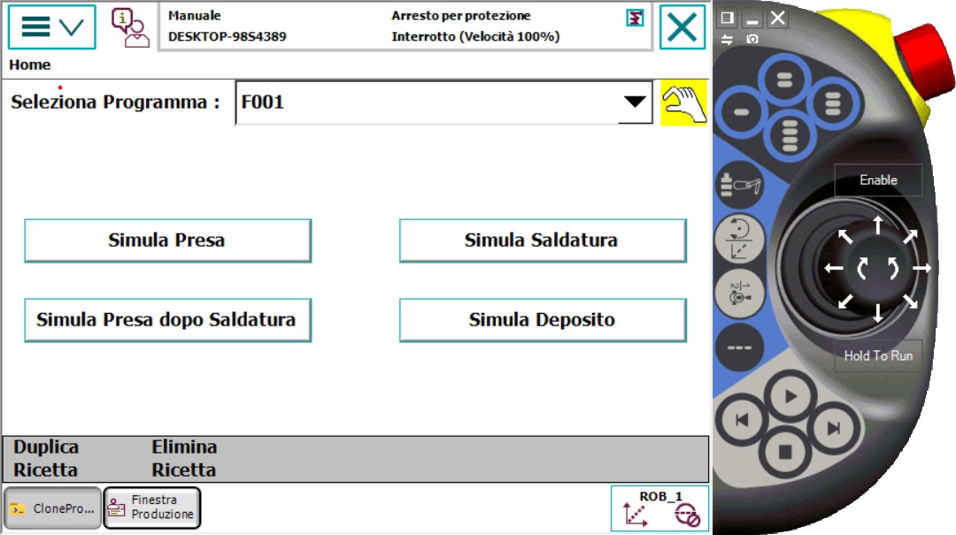 Interfacce Operatore per Robot